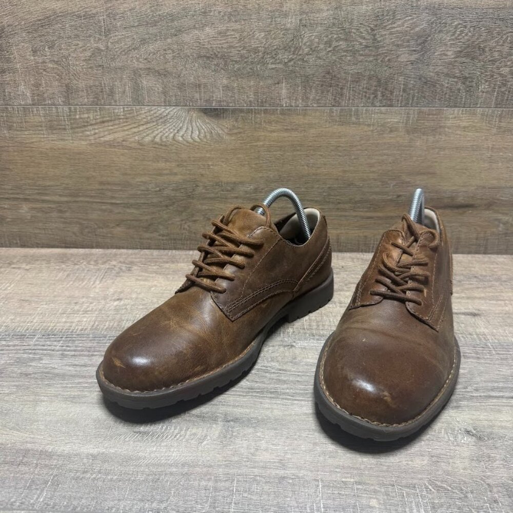 Born Briggs Brown Leather Derby Shoes Men's Size 8.5